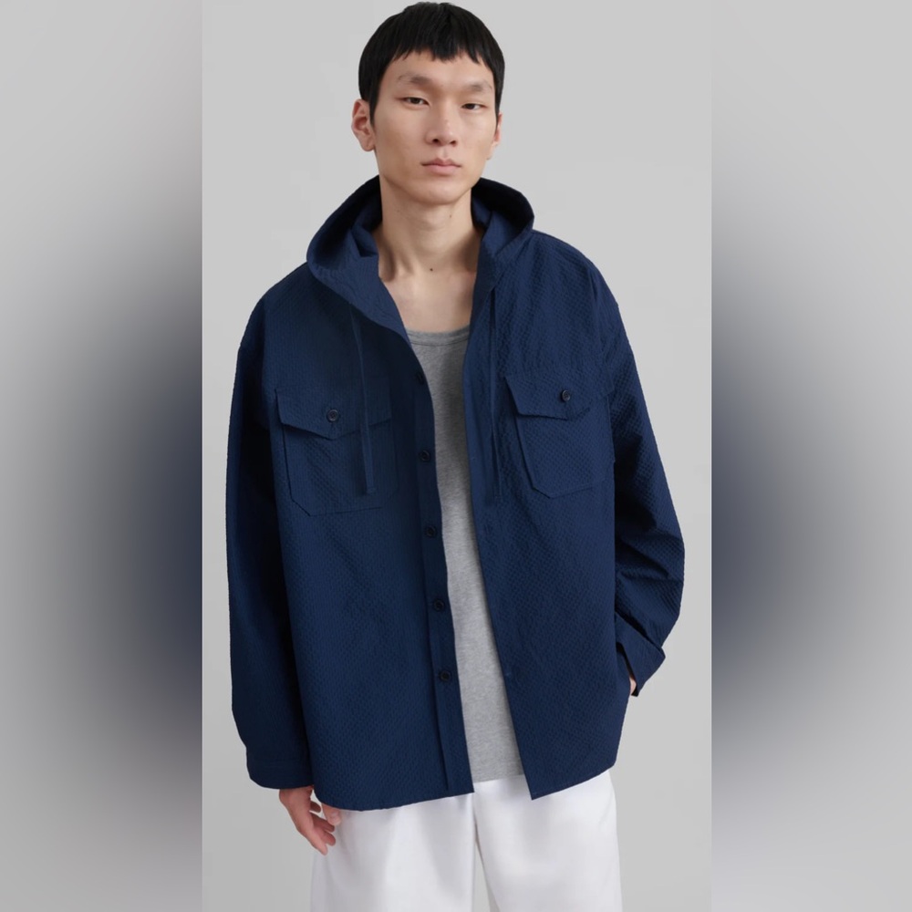 LARS HOODED JACKET - NAVY
